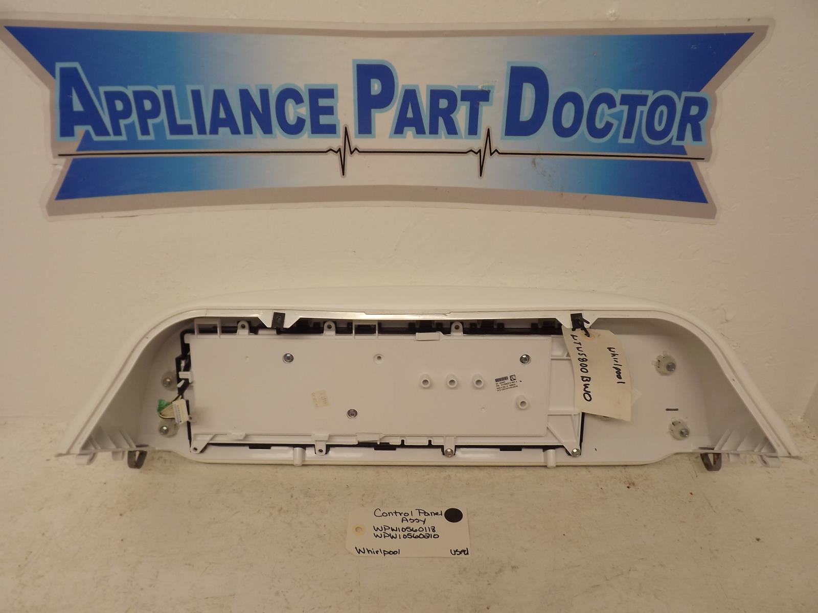 Whirlpool Washer WPW10560118 WPW10560210 Control Panel Assy Used Whirlpool Washer WPW10560118 WPW10560210 Control Panel Assy Used
